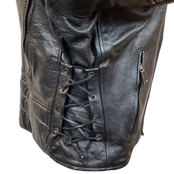 Xelement Classic Leather Motorcycle Jacket - Picture 5 of 16
